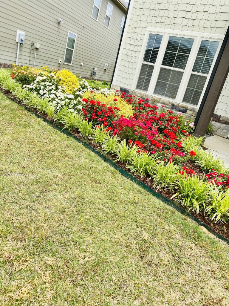 flower garden, flower bed, garden installation
